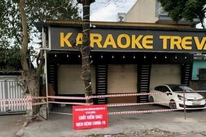 Quán karaoke Tre Vàng ở xã Tân Trường (huyện Cẩm Giàng, Hải Dương) là một trong số những quán có nhân viên mắc Covid-19.