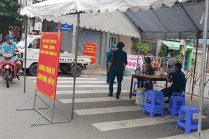 Một khu vực cách ly trên địa bàn tỉnh Hải Dương.