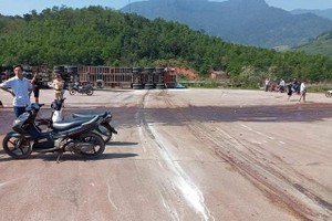 Hiện trường vụ tai nạn.