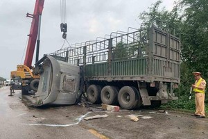 Hiện trường vụ tai nạn.