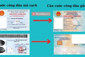 Mẫu thẻ căn cước công dân gắn chip theo quy định mới.