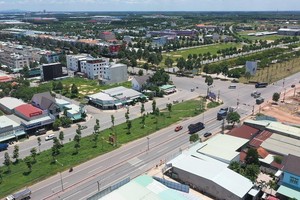 Khu vực trung tâm Bàu Bàng đang phát triển rất năng động, hệ thống giao thông liên tục đón thêm dự án mới.