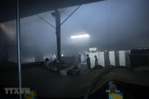 Hiện trường vụ cháy. (Ảnh: Trần Lê Lâm/TTXVN).