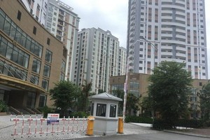 Khu chung cư K35 Tân Mai, phường Tương Mai, quận Hoàng Mai bị phong tỏa tạm thời do liên quan đến ca dương tính với SARS-CoV-2 (Ảnh: Chủ đầu tư).