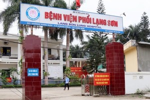 Bệnh viện Phổi Lạng Sơn, nơi phát hiện 1 ca dương tính Covid-19.