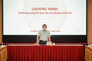 Chủ tịch Ủy ban Quản lý vốn nhà nước tại doanh nghiệp, ông Nguyễn Hoàng Anh phát động chương trình ủng hộ Quỹ vaccine phòng COVID-19.