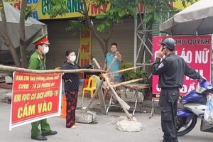 Chốt kiểm soát dịch xã Phượng Mao, huyện Quế Võ.