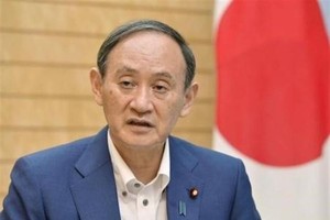 Thủ tướng Nhật Bản Suga Yoshihide trả lời phỏng vấn tại Tokyo, ngày 16/7/2021. (Ảnh: Kyodo/TTXVN).