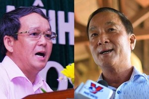 Ông Nguyễn Văn Dũng, Giám đốc Sở Du lịch (phải) và ông Nguyễn Công Thành, Phó cục trưởng Cục Thuế tỉnh Bình Định. (Nguồn: Tuoitre.vn)