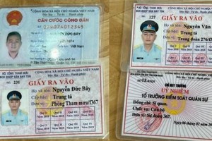 Các giấy tờ lái xe Nguyễn Đức Bảy sử dụng để thông chốt. (Nguồn: thanhnien.vn)