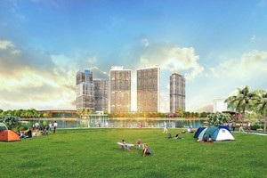 The Matrix One nằm đối diện công viên 14 ha xanh mát.
