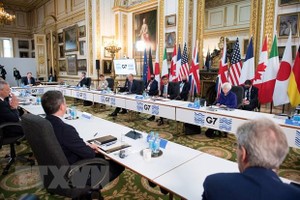Toàn cảnh Hội nghị Bộ trưởng Tài chính G7 tại London, Anh, ngày 4/6/2021. (Ảnh: AFP/TTXVN).