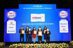Kinh doanh hiệu quả, đồng hành cùng nền kinh tế vượt Covid-19, HDBank khẳng định vị thế top 5 ngân hàng uy tín nhất Việt Nam