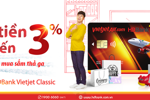 Tận hưởng hàng loạt ưu đãi cực chất mỗi ngày khi sử dụng thẻ đồng thương hiệu HDBank Vietjet Classic
