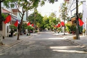 Đường phố khu dân cư 40, phường Hòa Thuận Tây, quận Hải Châu, Đà Nẵng. (Ảnh: TTXVN phát).