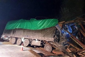 Hiện trường một vụ tai nạn giao thông. (Ảnh: TTXVN).