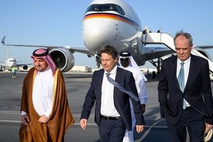 Bộ trưởng Kinh tế Đức Robert Habeck thăm Qatar. (Ảnh: DPA).