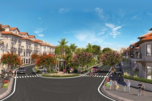 Phân khu The Link sở hữu lợi thế về vị trí cùng cấu trúc đô thị hài hòa. Ảnh phối cảnh minh họa.