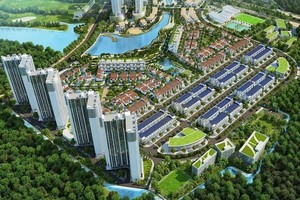 Dự án được phát triển theo mô hình khu đô thị sinh thái ở TP. Vinh (Nghệ An). Ảnh phối cảnh.