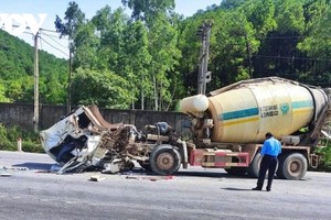 Hiện trường vụ tai nạn.