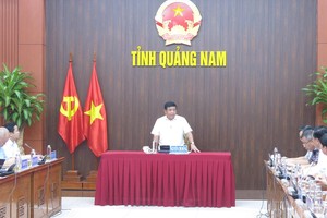 Bộ trưởng Bộ Kế hoạch và Đầu tư Nguyễn Chí Dũng, Tổ trưởng Tổ công tác số 5 của Chính phủ về đôn đốc giải ngân vốn đầu tư công làm việc với tỉnh Quảng Nam trong tháng 7/2022..