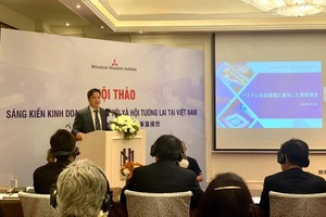 Ông Nguyễn Anh Tuấn, Phó cục trưởng Cục Đầu tư nước ngoài, Bộ Kế hoạch và Đầu tư phát biểu tại Hội thảo.