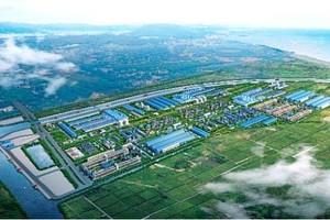 Tổ hợp dự án do Tập đoàn Xuân Thiện đầu tư sẽ tạo nhiều việc làm, đóng góp cho sự phát triển kinh tế - xã hội của tỉnh Nam Định. Trong ảnh: Phối cảnh tổ hợp Thép xanh Xuân Thiện Nam Định.