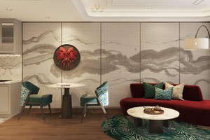 Yếu tố văn hóa bản địa thể hiện trong thiết kế nội thất căn hộ Phoenix Legend – MGallery (Ảnh: Phoenix Legend).