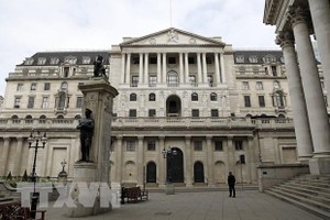 Quang cảnh Ngân hàng Trung ương Anh tại London. (Ảnh: AFP/TTXVN).