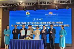 Lễ ký kết thỏa thuận hợp tác giữa Thành phố Hải Phòng với Tổng Công ty Hàng không Việt Nam giai đoạn 2023 - 2025.