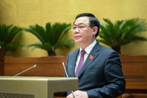 Chủ tịch Quốc hội Vương Đình Huệ phát biểu bế mạc kỳ họp.