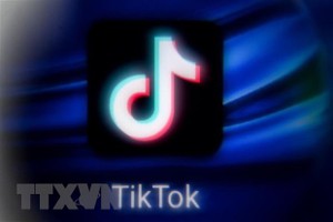 Biểu tượng của mạng xã hội TikTok. (Ảnh: AFP/TTXVN).