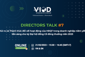 “Rủi ro và thách thức đối với hoạt động của HĐQT trong doanh nghiệp niêm yết - Sẵn sàng cho Đại hội đồng cổ đông thường niên 2023”