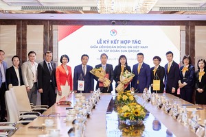 Sun Group và VFF ký kết hợp tác đồng hành cùng phát triển bóng đá Việt Nam ngày 23/2.
