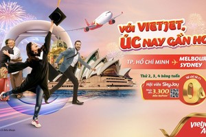 Bay Úc 0 đồng, săn khuyến mãi thứ Hai, Ba, Tư mỗi tuần cùng Vietjet