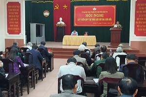 Một trong các hội nghị lấy ý kiến nhân dân về Dự thảo trên địa bàn Quảng Trị (Ảnh: UBMTTQ Quảng Trị).