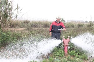 Vận hành thử họng nước cứu hỏa tại Nam khu A, Khu công nghiệp Bỉm Sơn (Nguồn: Báo Thanh Hóa).