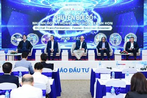 Các diễn giả tham dự Diễn đàn “Chuyển đổi số: Nhanh hơn, thông minh hơn, xanh hơn” do Báo Đầu tư tổ chức giữa tuần qua.