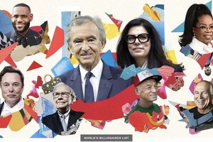 Danh sách tỷ phú thế giới của Forbes năm 2023 có 2640 tỷ phú với 12.200 tỷ USD giá trị tài sản. Ảnh: Forbes.