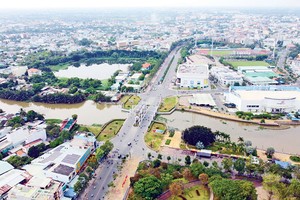 TP. Tân An, tỉnh Long An. Ảnh: Báo Long An online.