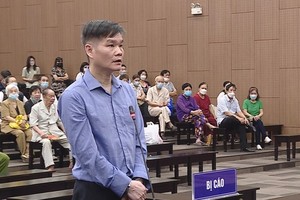 Bị cáo Phạm Thanh Hải tại tòa sáng 19/4. (Nguồn: Báo Thanh Niên).