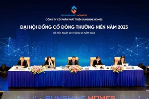 Đoàn Chủ tọa điều hành Đại hội cổ đông thường niên 2023 Sunshine Homes.