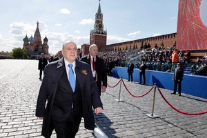 Ông Mikhail Mishustin trong một buổi lễ tại Moscow, Nga hôm 9/5. Nguồn: Reuters