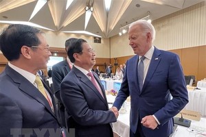 Thủ tướng Phạm Minh Chính gặp Tổng thống Hoa Kỳ Joe Biden. (Ảnh: TTXVN).