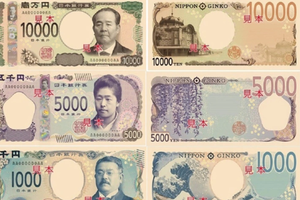 Ba mệnh giá tiền yên được in theo công nghệ mới. (Ảnh: japantoday.com).