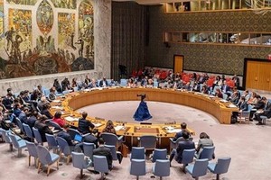 Quang cảnh một cuộc họp của Hội đồng Bảo an. (Ảnh: TTXVN/phát).
