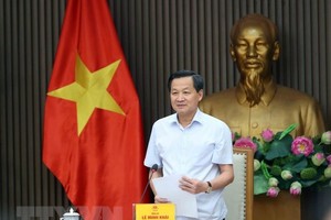 Phó Thủ tướng Lê Minh Khái làm Trưởng ban Chỉ đạo xây dựng Đề án Trung tâm Tài chính khu vực và quốc tế. (Ảnh: An Đăng/TTXVN)