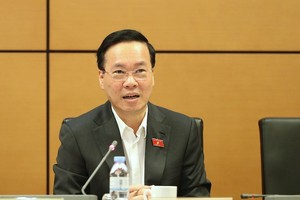 Chủ tịch nước Võ Văn Thưởng phát biểu tại tổ. Ảnh Duy Linh.