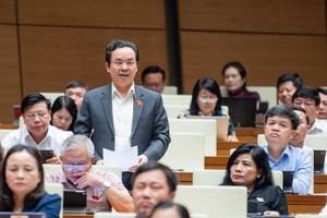 Đại biểu Hoàng Văn Cường tại nghị trường.