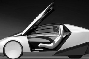 Mô hình xe tự lái Robotaxi của Tesla. Ảnh: teslarati.com